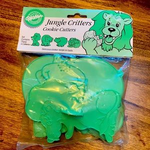 Vintage Unopened Wilton Jungle Critters Cookie Cutters (1990)